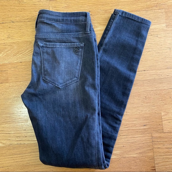 Black Orchid Dark Shadow Jude Mid Rise Super Skinny Jeans - Picture 2 of 9